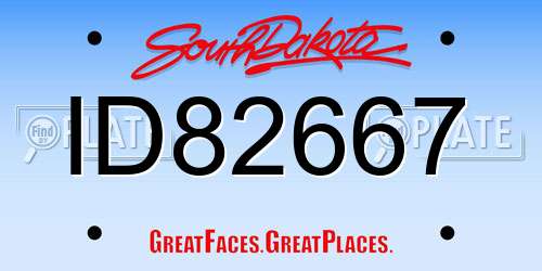 ID82667 South Dakota License Plate