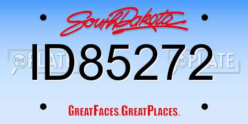 ID85272 South Dakota License Plate