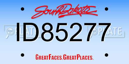 ID85277 South Dakota License Plate