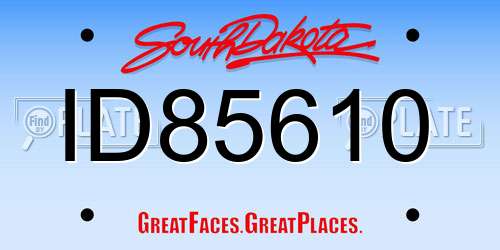 ID85610 South Dakota License Plate