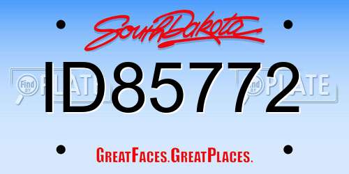 ID85772 South Dakota License Plate