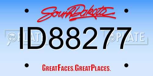 ID88277 South Dakota License Plate