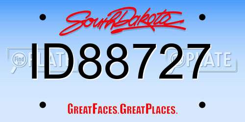 ID88727 South Dakota License Plate