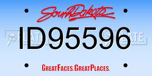 ID95596 South Dakota License Plate
