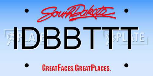 IDBBTTT South Dakota License Plate