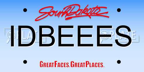 IDBEEES South Dakota License Plate