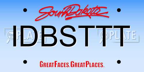 IDBSTTT South Dakota License Plate