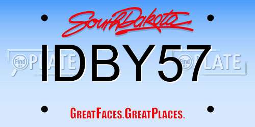 IDBY57 South Dakota License Plate