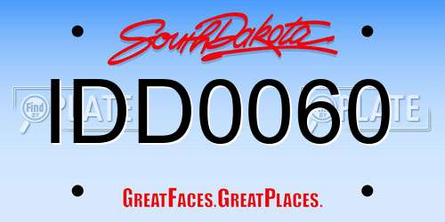 IDD0060 South Dakota License Plate