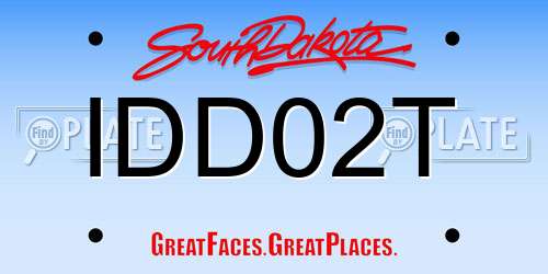 IDD02T South Dakota License Plate