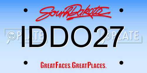 IDDO27 South Dakota License Plate