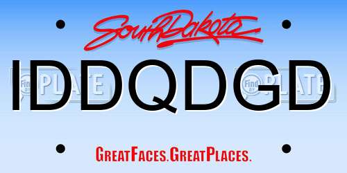 IDDQDGD South Dakota License Plate
