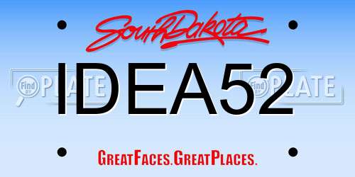IDEA52 South Dakota License Plate