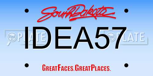 IDEA57 South Dakota License Plate