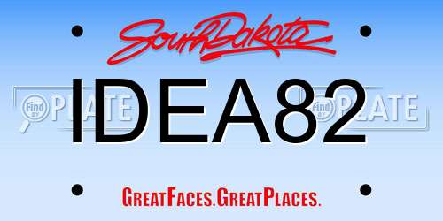 IDEA82 South Dakota License Plate