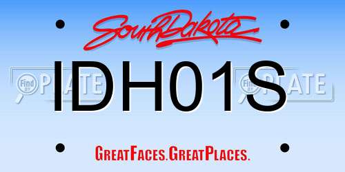 IDH01S South Dakota License Plate