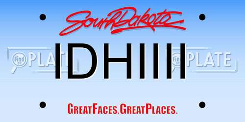 IDHIIII South Dakota License Plate