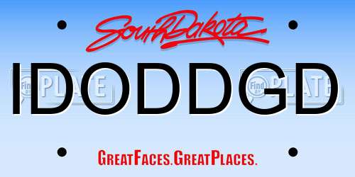 IDODDGD South Dakota License Plate