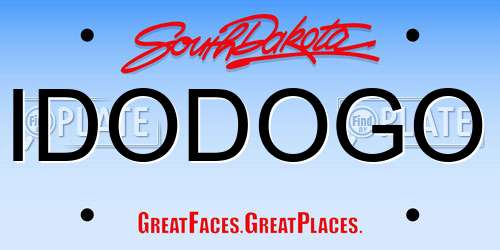 IDODOGO South Dakota License Plate