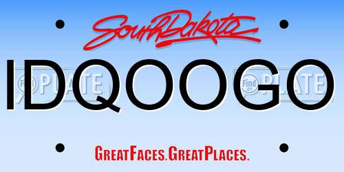 IDQOOGO South Dakota License Plate