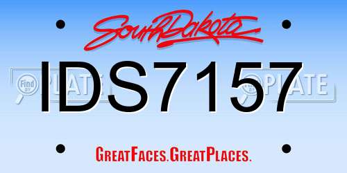 IDS7157 South Dakota License Plate
