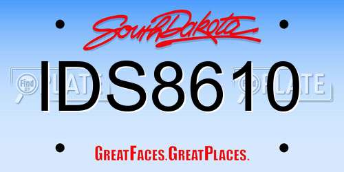IDS8610 South Dakota License Plate
