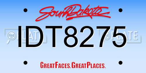 IDT8275 South Dakota License Plate