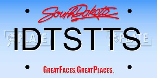 IDTSTTS South Dakota License Plate