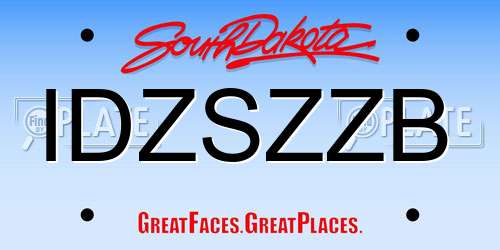 IDZSZZB South Dakota License Plate