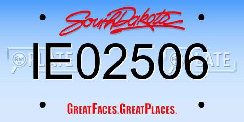 IE02506 South Dakota License Plate