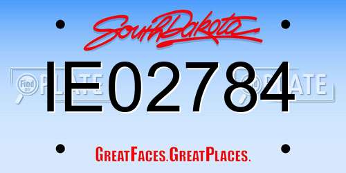 IE02784 South Dakota License Plate