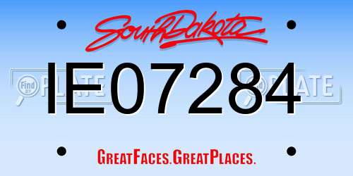 IE07284 South Dakota License Plate