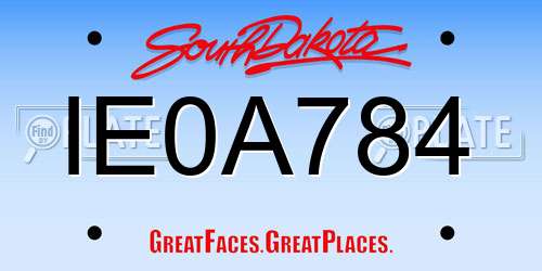 IE0A784 South Dakota License Plate