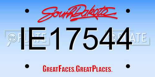IE17544 South Dakota License Plate