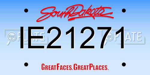 IE21271 South Dakota License Plate