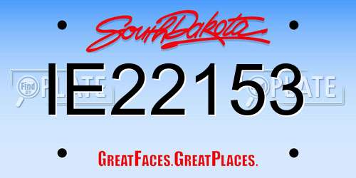 IE22153 South Dakota License Plate