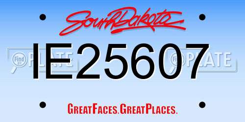 IE25607 South Dakota License Plate