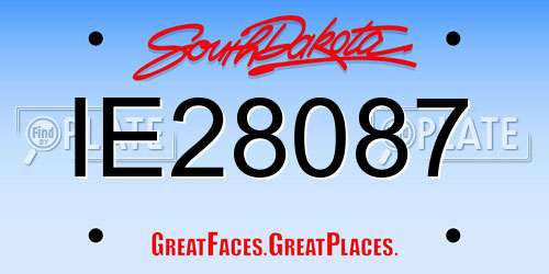 IE28087 South Dakota License Plate