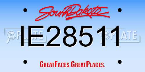 IE28511 South Dakota License Plate