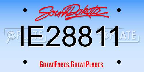 IE28811 South Dakota License Plate