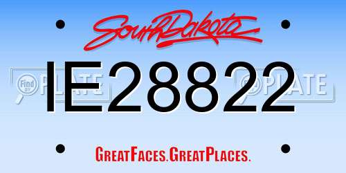 IE28822 South Dakota License Plate