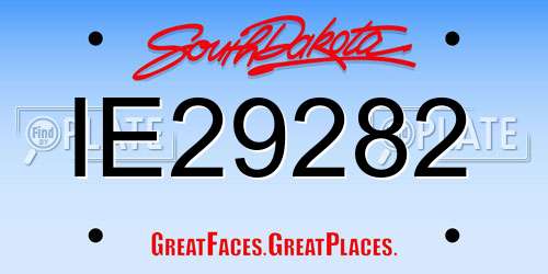 IE29282 South Dakota License Plate