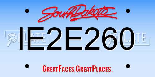 IE2E260 South Dakota License Plate