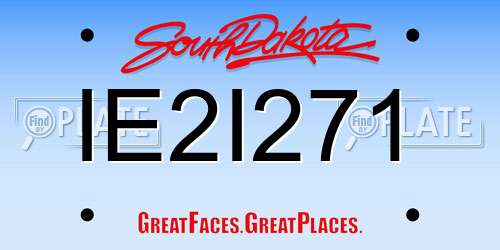 IE2I271 South Dakota License Plate