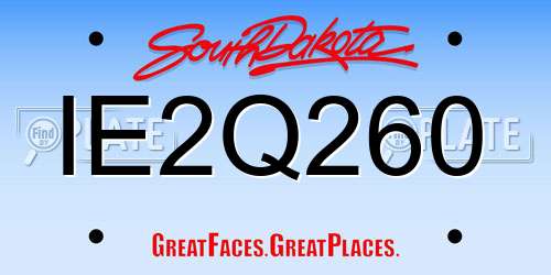 IE2Q260 South Dakota License Plate