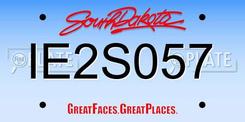 IE2S057 South Dakota License Plate