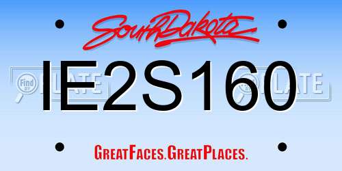 IE2S160 South Dakota License Plate