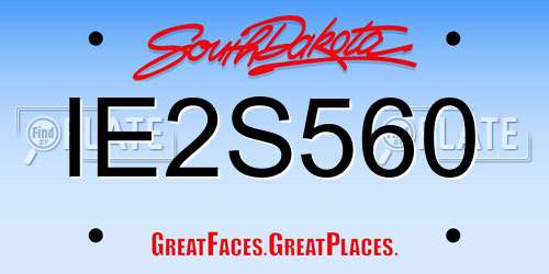 IE2S560 South Dakota License Plate