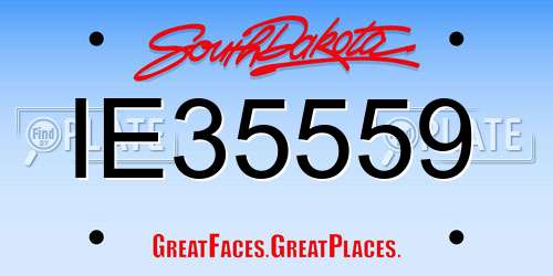IE35559 South Dakota License Plate