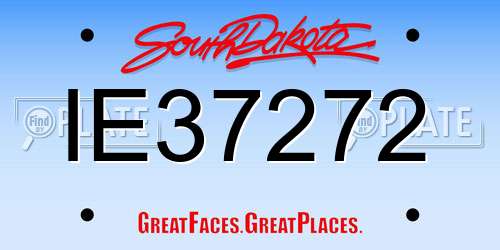 IE37272 South Dakota License Plate